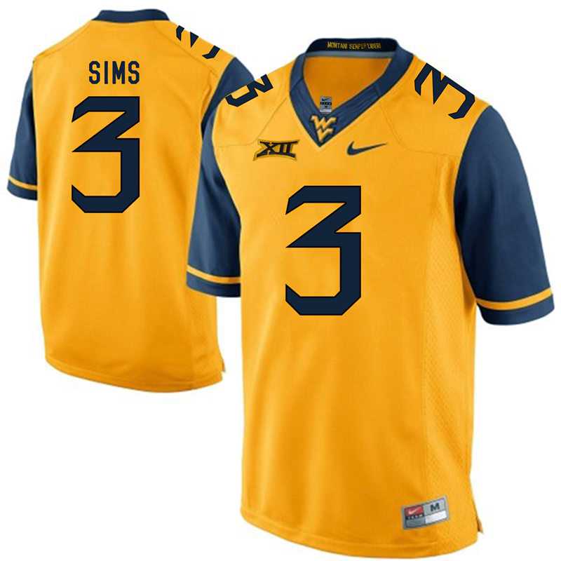 West Virginia Mountaineers #3 Charles Sims Gold College Football Jersey DingZhi,We sell and wholesale West Virginia Mountaineers #3 Charles Sims Gold College Football Jersey DingZhi on line form chian!