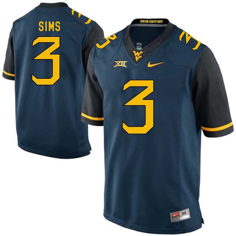 West Virginia Mountaineers #3 Charles Sims Navy College Football Jersey DingZhi,We sell and wholesale West Virginia Mountaineers #3 Charles Sims Navy College Football Jersey DingZhi on line form chian!