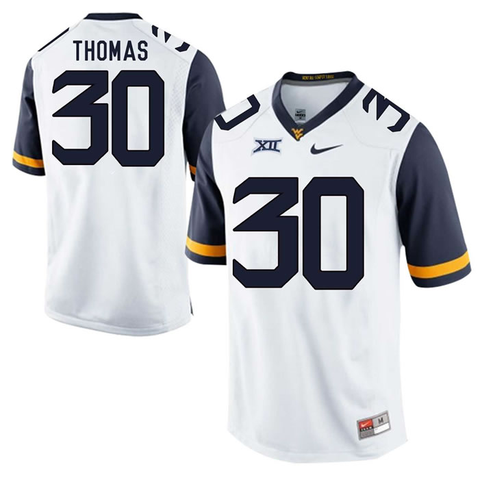 West Virginia Mountaineers #30 J.T. Thomas White College Football Jersey DingZhi,We sell and wholesale West Virginia Mountaineers #30 J.T. Thomas White College Football Jersey DingZhi on line form chian!