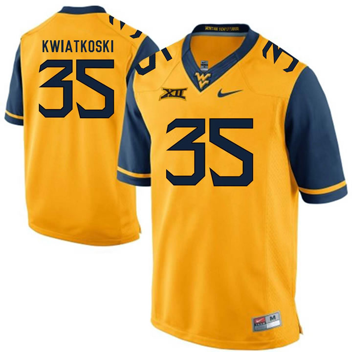 West Virginia Mountaineers #35 Nick Kwiatkoski Gold College Football Jersey DingZhi,We sell and wholesale West Virginia Mountaineers #35 Nick Kwiatkoski Gold College Football Jersey DingZhi on line form chian!