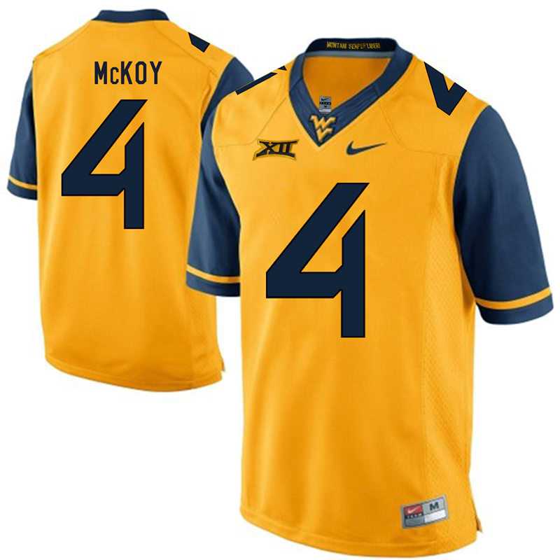 West Virginia Mountaineers #4 Kennedy McKoy Gold College Football Jersey DingZhi,We sell and wholesale West Virginia Mountaineers #4 Kennedy McKoy Gold College Football Jersey DingZhi on line form chian!
