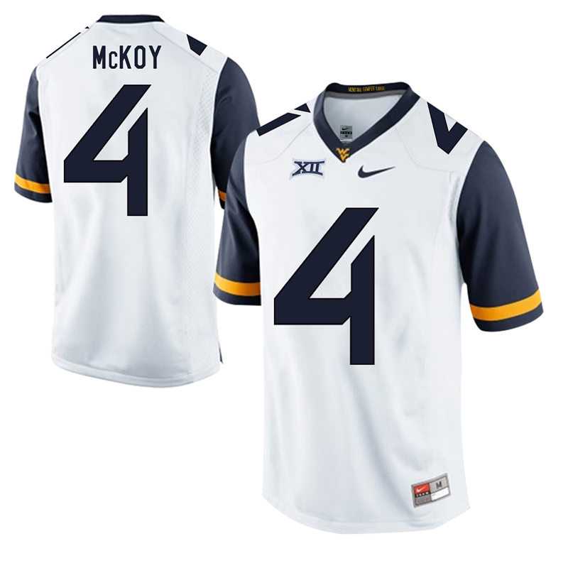 West Virginia Mountaineers #4 Kennedy McKoy White College Football Jersey DingZhi,We sell and wholesale West Virginia Mountaineers #4 Kennedy McKoy White College Football Jersey DingZhi on line form chian!