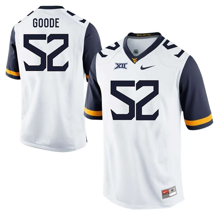 West Virginia Mountaineers #52 Najee Goode White College Football Jersey DingZhi,We sell and wholesale West Virginia Mountaineers #52 Najee Goode White College Football Jersey DingZhi on line form chian!