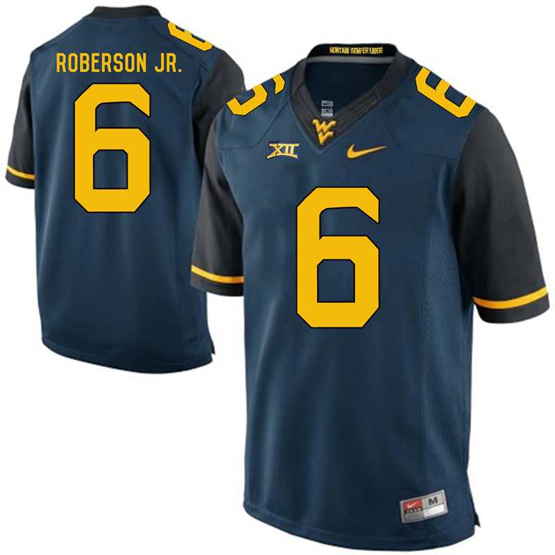 West Virginia Mountaineers #6 Reggie Roberson Jr. Navy College Football Jersey DingZhi,We sell and wholesale West Virginia Mountaineers #6 Reggie Roberson Jr. Navy College Football Jersey DingZhi on line form chian!