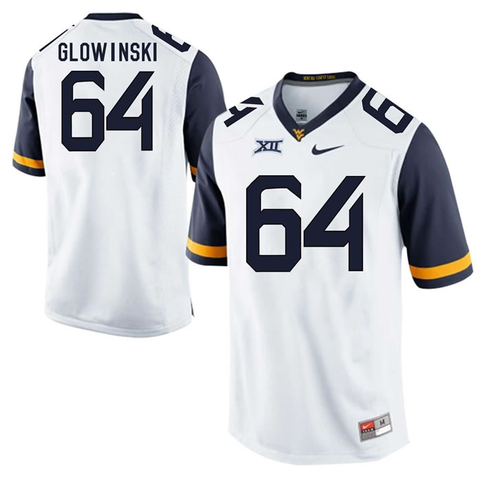 West Virginia Mountaineers #64 Mark Glowinski White College Football Jersey DingZhi,We sell and wholesale West Virginia Mountaineers #64 Mark Glowinski White College Football Jersey DingZhi on line form chian!