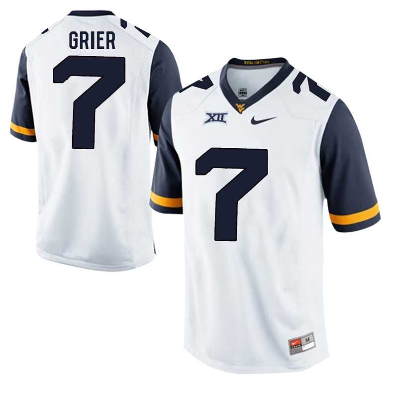 West Virginia Mountaineers #7 Will Grier White College Football Jersey DingZhi,We sell and wholesale West Virginia Mountaineers #7 Will Grier White College Football Jersey DingZhi on line form chian!