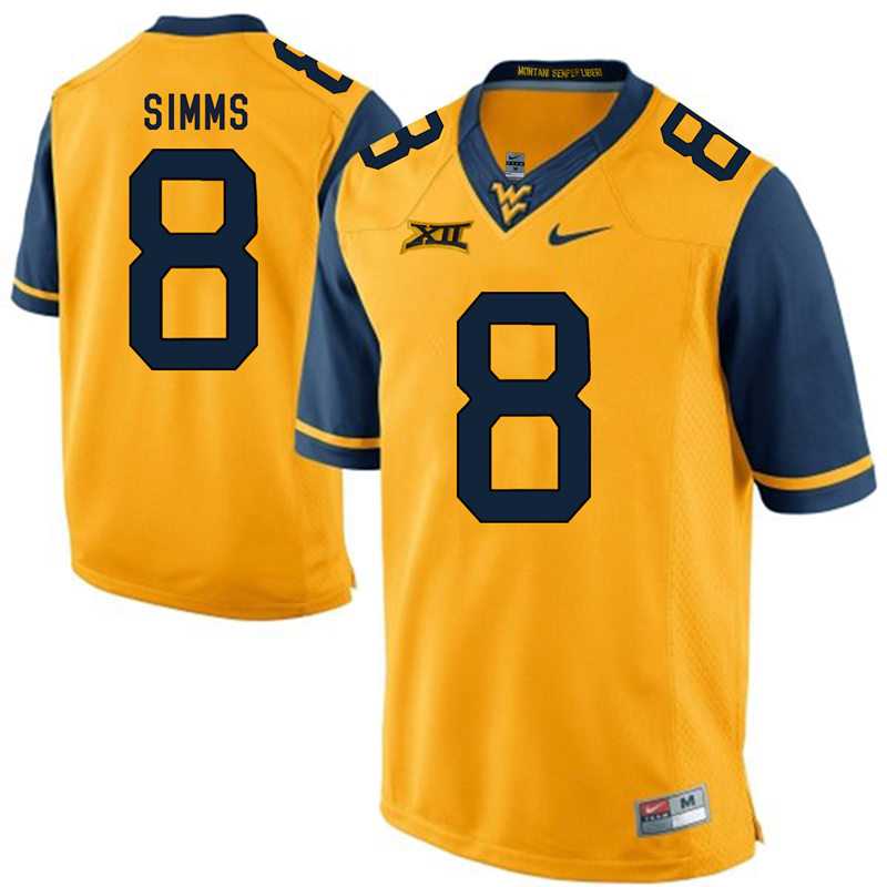 West Virginia Mountaineers #8 Marcus Simms Gold College Football Jersey DingZhi,We sell and wholesale West Virginia Mountaineers #8 Marcus Simms Gold College Football Jersey DingZhi on line form chian!