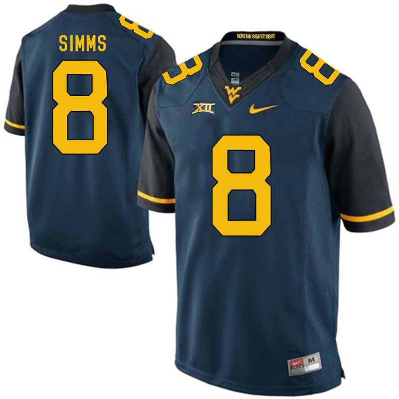 West Virginia Mountaineers #8 Marcus Simms Navy College Football Jersey DingZhi,We sell and wholesale West Virginia Mountaineers #8 Marcus Simms Navy College Football Jersey DingZhi on line form chian!