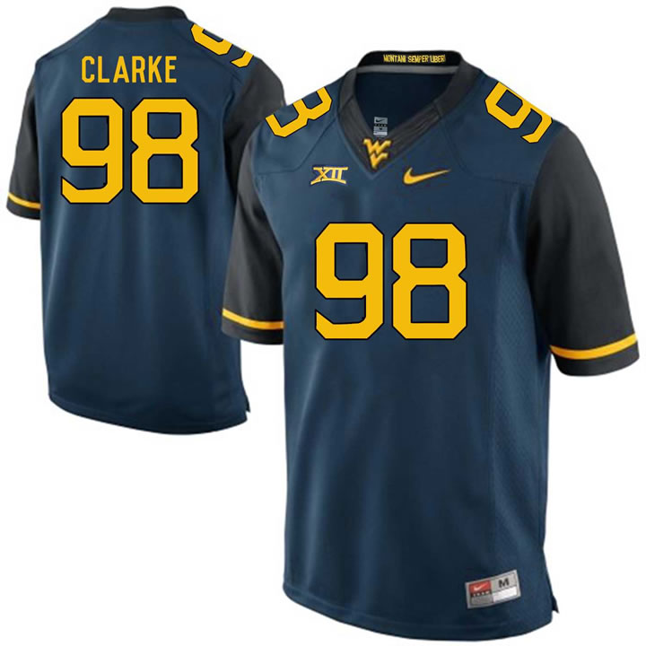West Virginia Mountaineers #98 Will Clarke Navy College Football Jersey DingZhi,We sell and wholesale West Virginia Mountaineers #98 Will Clarke Navy College Football Jersey DingZhi on line form chian!