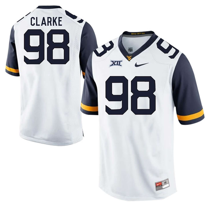 West Virginia Mountaineers #98 Will Clarke White College Football Jersey DingZhi,We sell and wholesale West Virginia Mountaineers #98 Will Clarke White College Football Jersey DingZhi on line form chian!