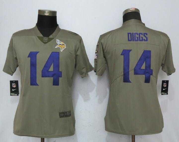 Women Nike Minnesota Vikings #14 Stefon Diggs Olive Salute To Service Limited Jerseys,We sell and wholesale Women Nike Minnesota Vikings #14 Stefon Diggs Olive Salute To Service Limited Jerseys on line form chian!