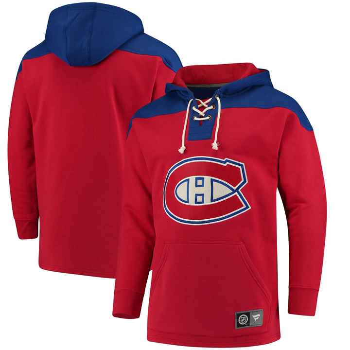 Men's Montreal Canadiens Fanatics Branded Red Navy Breakaway Lace Up Hoodie,We sell and wholesale Men's Montreal Canadiens Fanatics Branded Red Navy Breakaway Lace Up Hoodie on line form chian!