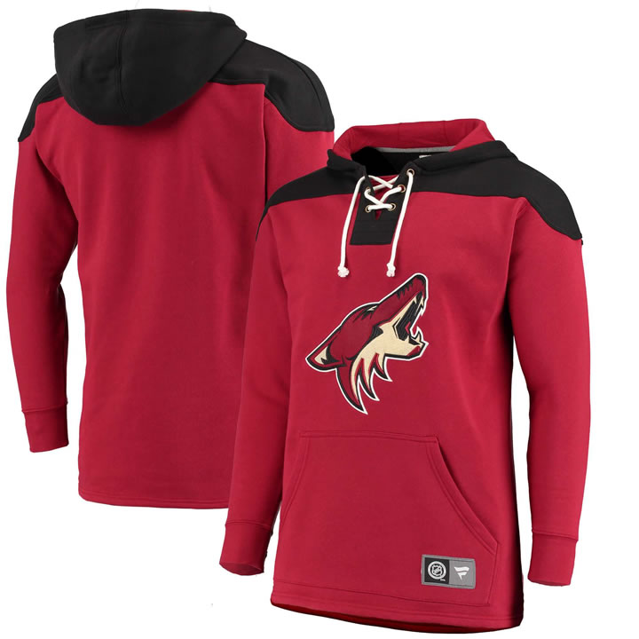 Men's Phoenix Coyotes Fanatics Branded Garnet Black Breakaway Lace Up Hoodie,We sell and wholesale Men's Phoenix Coyotes Fanatics Branded Garnet Black Breakaway Lace Up Hoodie on line form chian!