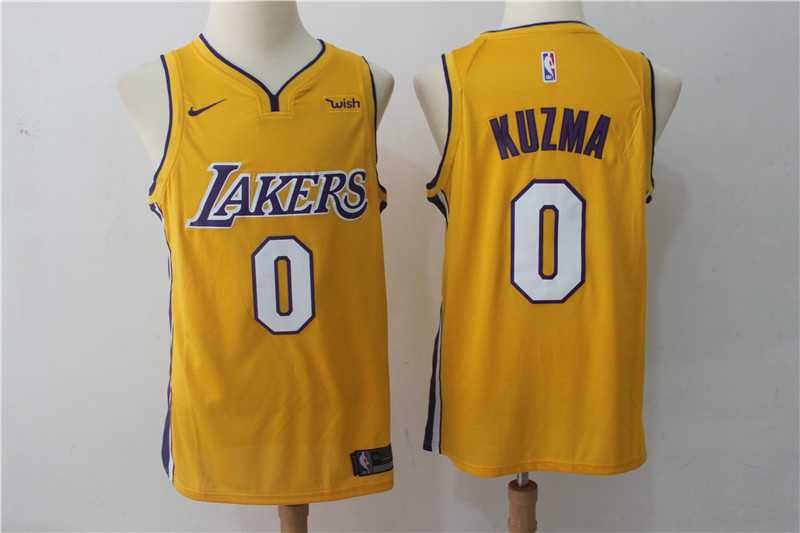 Nike Los Angeles Lakers #0 Kyle Kuzma Yellow Swingman Stitched NBA Jersey,We sell and wholesale Nike Los Angeles Lakers #0 Kyle Kuzma Yellow Swingman Stitched NBA Jersey on line form chian!