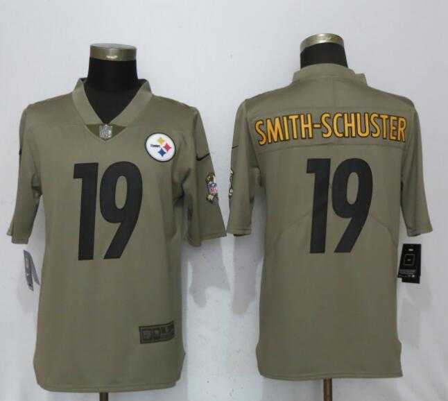 Nike Pittsburgh Steelers #19 JuJu Smith-Schuster Olive Salute To Service Limited Jersey,We sell and wholesale Nike Pittsburgh Steelers #19 JuJu Smith-Schuster Olive Salute To Service Limited Jersey on line form chian!