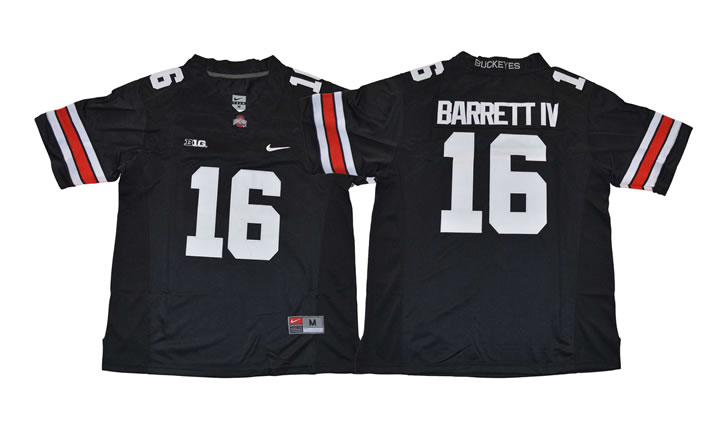 Ohio State Buckeyes #16 J.T. Barrett IV Black College Football Jersey,We sell and wholesale Ohio State Buckeyes #16 J.T. Barrett IV Black College Football Jersey on line form chian!
