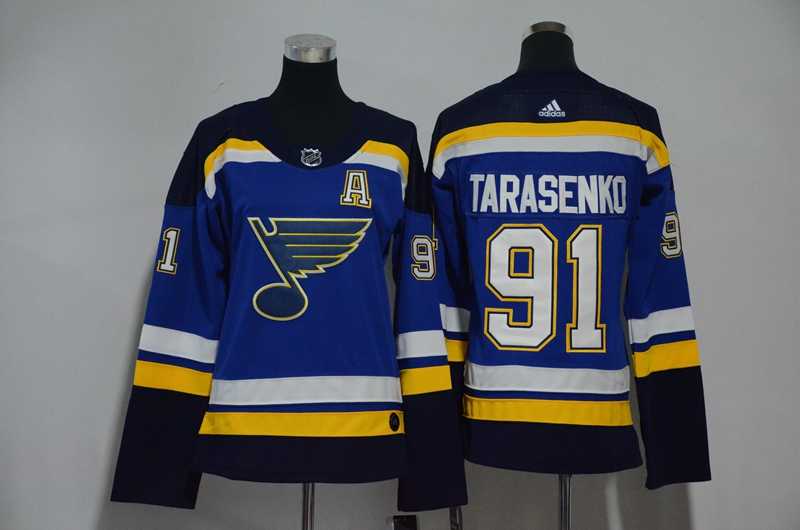 Women St. Louis Blues #91 Vladimir Tarasenko Blue Adidas Stitched Jersey,We sell and wholesale Women St. Louis Blues #91 Vladimir Tarasenko Blue Adidas Stitched Jersey on line form chian!