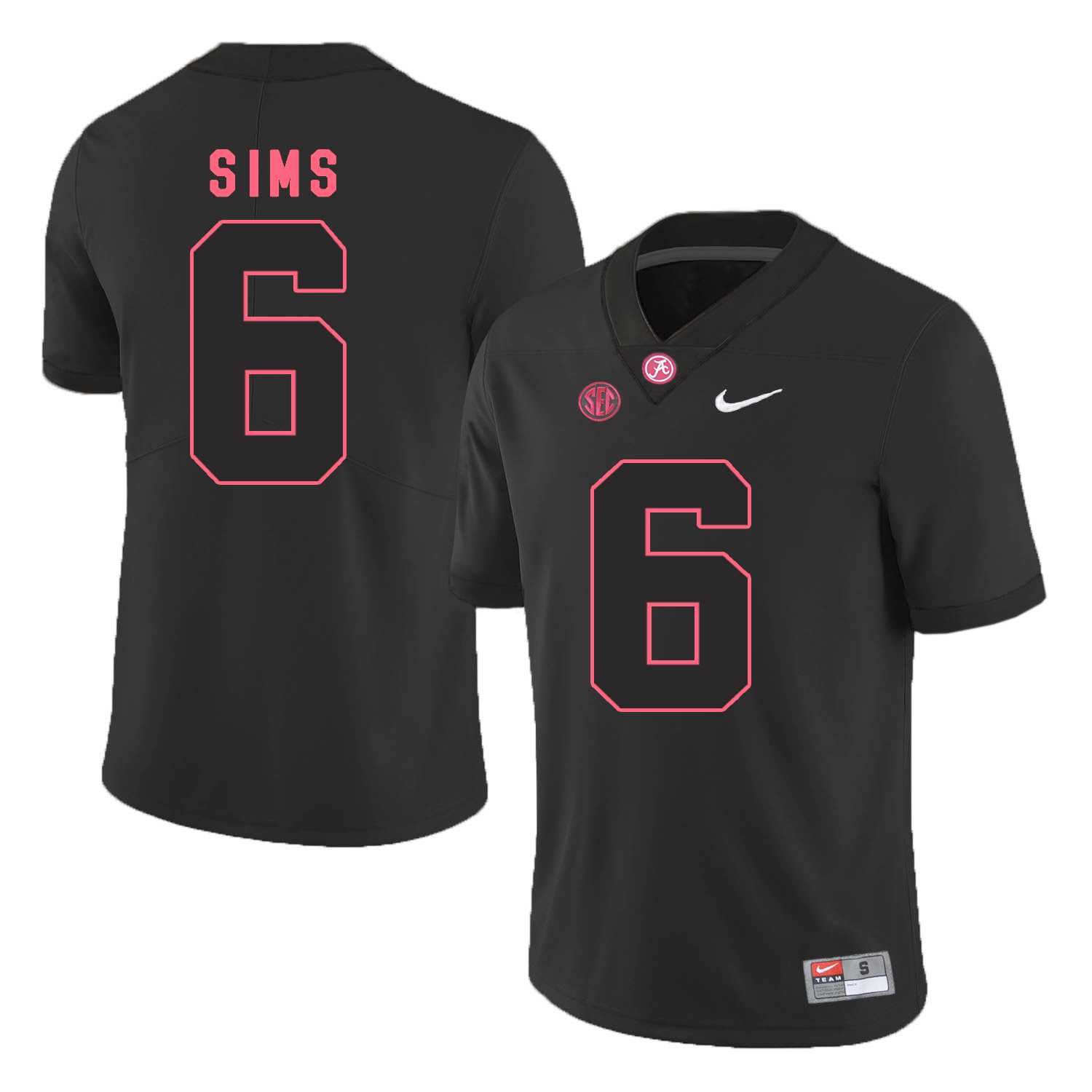 Alabama Crimson Tide #6 Blake Sims Black College Football Jersey DingZhi,We sell and wholesale Alabama Crimson Tide #6 Blake Sims Black College Football Jersey DingZhi on line form chian!