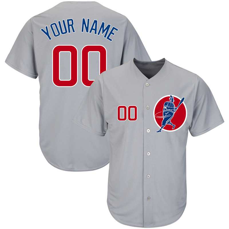 Chicago Cubs Gray Men's Customized Cool Base New Design Jersey,We sell and wholesale Chicago Cubs Gray Men's Customized Cool Base New Design Jersey on line form chian!