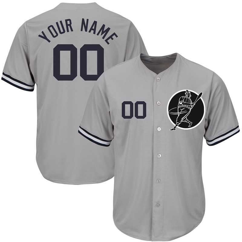 New York Yankees Gray Men's Customized Cool Base New Design Jersey,We sell and wholesale New York Yankees Gray Men's Customized Cool Base New Design Jersey on line form chian!