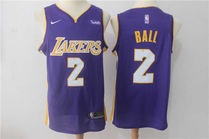 Nike Los Angeles Lakers #2 Lonzo Ball Purple Swingman Stitched NBA Jersey,We sell and wholesale Nike Los Angeles Lakers #2 Lonzo Ball Purple Swingman Stitched NBA Jersey on line form chian!