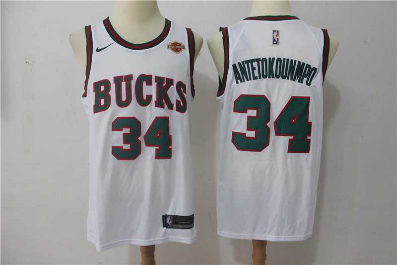 Nike Milwaukee Bucks #34 Giannis Antetokounmpo White Throwback Swingman Stitched NBA Jersey,We sell and wholesale Nike Milwaukee Bucks #34 Giannis Antetokounmpo White Throwback Swingman Stitched NBA Jersey on line form chian!