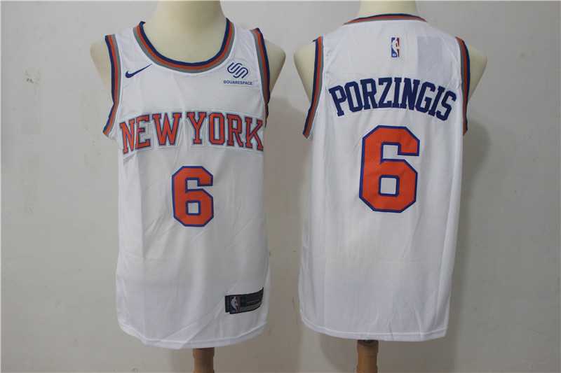 Nike New York Knicks #6 Kristaps Porzingis White Swingman Stitched NBA Jersey,We sell and wholesale Nike New York Knicks #6 Kristaps Porzingis White Swingman Stitched NBA Jersey on line form chian!