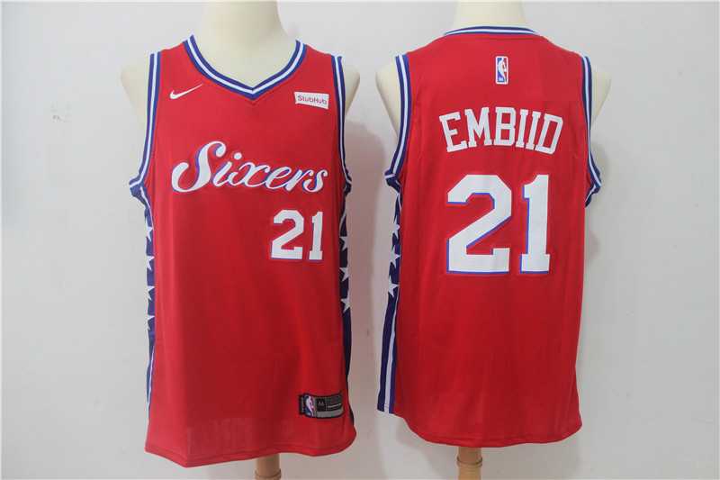Nike Philadelphia 76ers #21 Joel Embiid Red Swingman Stitched NBA Jersey,We sell and wholesale Nike Philadelphia 76ers #21 Joel Embiid Red Swingman Stitched NBA Jersey on line form chian!
