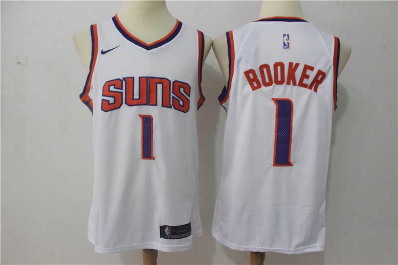 Nike Phoenix Suns #1 Devin Booker White Swingman Stitched NBA Jersey,We sell and wholesale Nike Phoenix Suns #1 Devin Booker White Swingman Stitched NBA Jersey on line form chian!