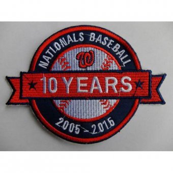 Stitched 2015 Washington Nationals Baseball 10th Anniversary Years Jersey Sleeve Patch,We sell and wholesale Stitched 2015 Washington Nationals Baseball 10th Anniversary Years Jersey Sleeve Patch on line form chian!