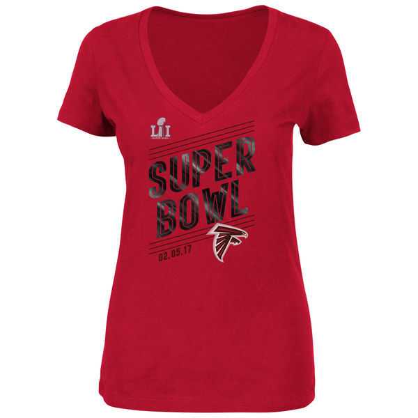 Atlanta Falcons Super Bowl Li Red Women's Short Sleeve T-Shirt,We sell and wholesale Atlanta Falcons Super Bowl Li Red Women's Short Sleeve T-Shirt on line form chian!
