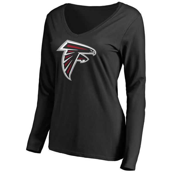 Atlanta Falcons Team Logo Black Women's Long Sleeve T-Shirt,We sell and wholesale Atlanta Falcons Team Logo Black Women's Long Sleeve T-Shirt on line form chian!