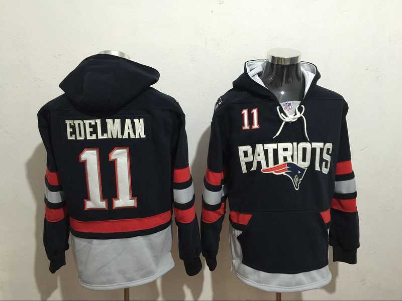 New England Patriots #11 Julian Edelman Navy Blue All Stitched Hooded Sweatshirt,We sell and wholesale New England Patriots #11 Julian Edelman Navy Blue All Stitched Hooded Sweatshirt on line form chian!