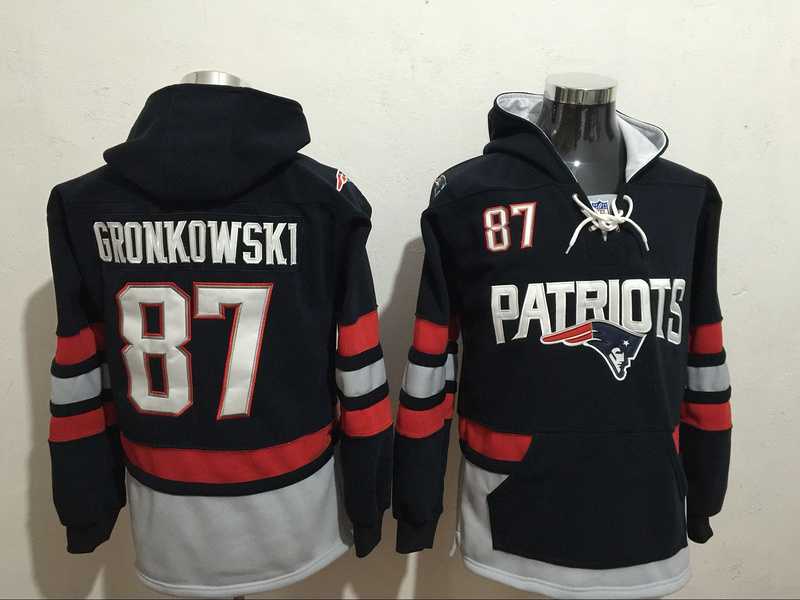 New England Patriots #87 Rob Gronkowski Navy Blue All Stitched Hooded Sweatshirt,We sell and wholesale New England Patriots #87 Rob Gronkowski Navy Blue All Stitched Hooded Sweatshirt on line form chian!