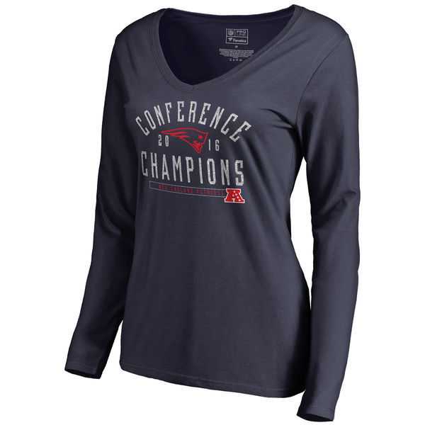 New England Patriots 2016 Conference Champions Navy Women's Long Sleeve T-Shirt,We sell and wholesale New England Patriots 2016 Conference Champions Navy Women's Long Sleeve T-Shirt on line form chian!