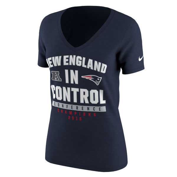 New England Patriots In Control Conference Champions 2016 Navy Women Short Sleeve T-Shirt,We sell and wholesale New England Patriots In Control Conference Champions 2016 Navy Women Short Sleeve T-Shirt on line form chian!