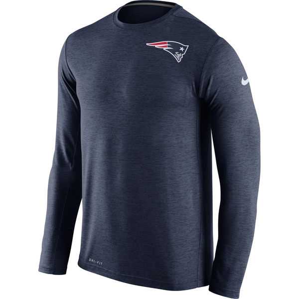 Nike New England Patriots Navy Dri-Fit Touch Long Sleeve Performance Men's T-Shirt,We sell and wholesale Nike New England Patriots Navy Dri-Fit Touch Long Sleeve Performance Men's T-Shirt on line form chian!
