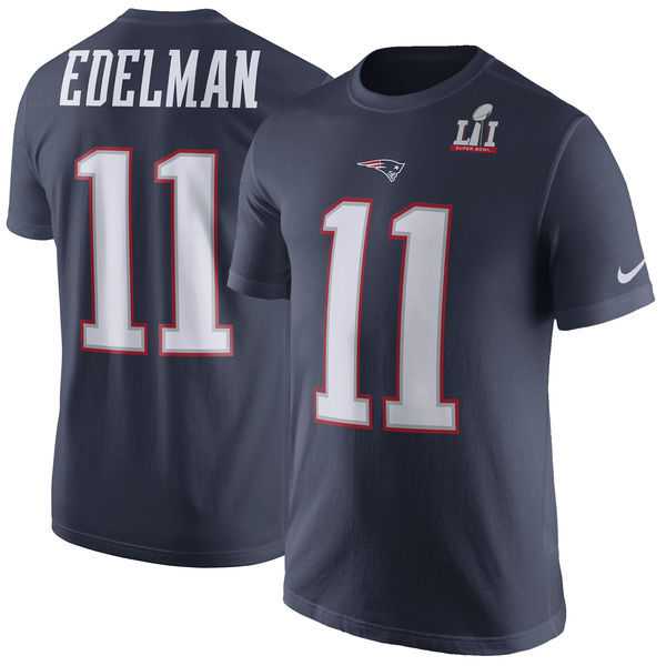 Nike Patriots #11 Julian Edelman Navy 2017 Super Bowl LI Men's T-Shirt,We sell and wholesale Nike Patriots #11 Julian Edelman Navy 2017 Super Bowl LI Men's T-Shirt on line form chian!