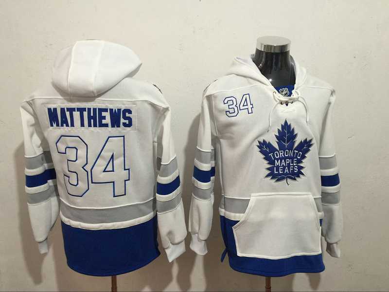 Toronto Maple Leafs #34 Auston Matthews White Name & Number Pullover Stitched NHL Hoodie,We sell and wholesale Toronto Maple Leafs #34 Auston Matthews White Name & Number Pullover Stitched NHL Hoodie on line form chian!