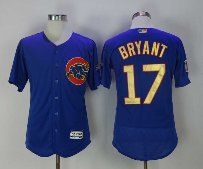 Chicago Cubs #17 Kris Bryant Blue World Series Champions Gold Program Flexbase Stitched Jersey,We sell and wholesale Chicago Cubs #17 Kris Bryant Blue World Series Champions Gold Program Flexbase Stitched Jersey on line form chian!