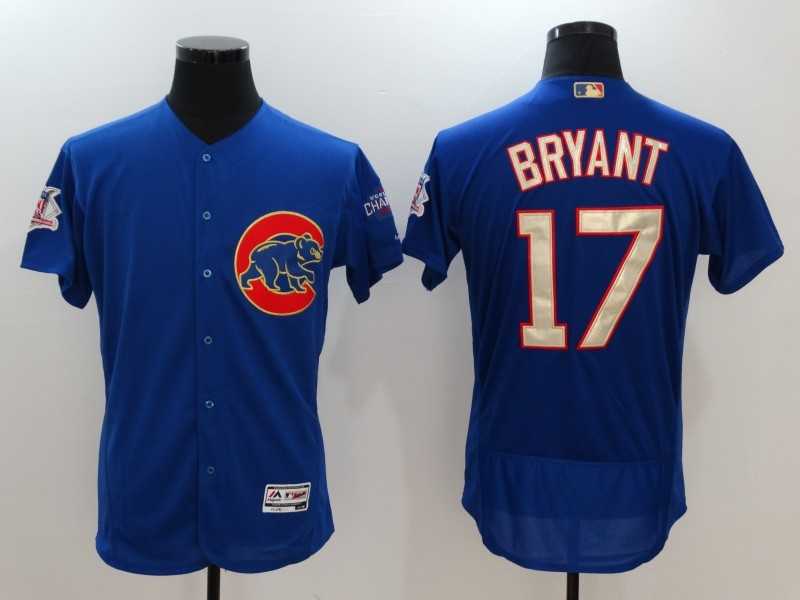 Chicago Cubs #17 Kris Bryant Blue World Series Champions Gold Program Flexbase Stitched Jersey1,We sell and wholesale Chicago Cubs #17 Kris Bryant Blue World Series Champions Gold Program Flexbase Stitched Jersey1 on line form chian!