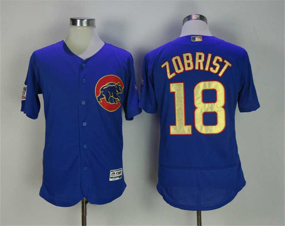 Chicago Cubs #18 Ben Zobrist Blue World Series Champions Gold Program Flexbase Stitched Jersey,We sell and wholesale Chicago Cubs #18 Ben Zobrist Blue World Series Champions Gold Program Flexbase Stitched Jersey on line form chian!