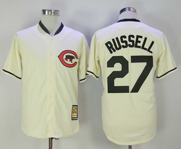 Chicago Cubs #27 Addison Russell Cream Throwback Stitched Jersey,We sell and wholesale Chicago Cubs #27 Addison Russell Cream Throwback Stitched Jersey on line form chian!