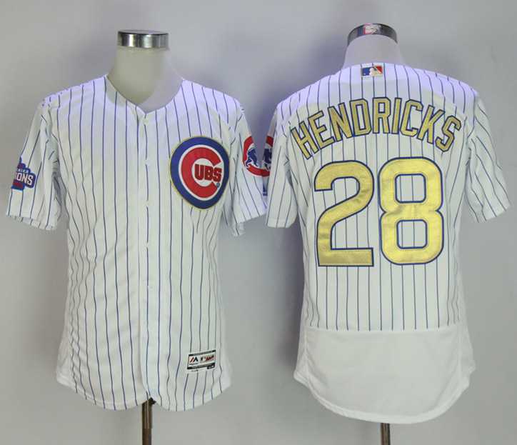Chicago Cubs #28 Kyle Hendricks White World Series Champions 2017 Gold Program Flexbase Stitched Jersey,We sell and wholesale Chicago Cubs #28 Kyle Hendricks White World Series Champions 2017 Gold Program Flexbase Stitched Jersey on line form chian!