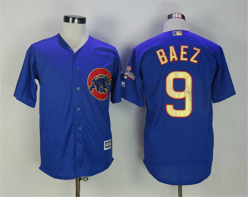 Chicago Cubs #9 Javiers Baez Blue World Series Champions New Cool Base Stitched Jersey,We sell and wholesale Chicago Cubs #9 Javiers Baez Blue World Series Champions New Cool Base Stitched Jersey on line form chian!