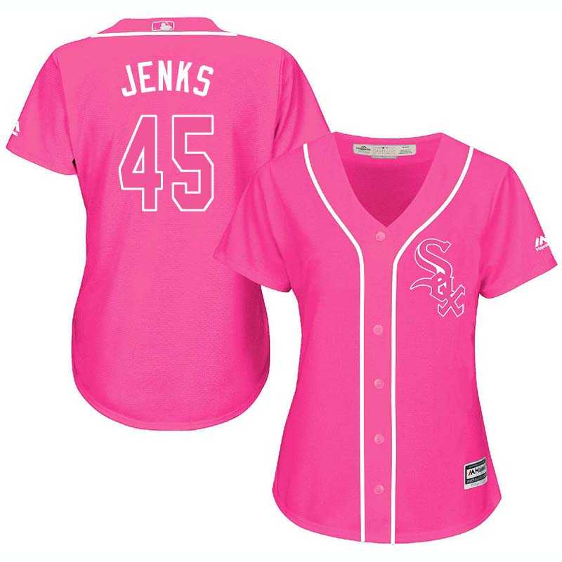 Glued Women's Chicago White Sox #45 Bobby Jenks Pink New Cool Base Jersey WEM,We sell and wholesale Glued Women's Chicago White Sox #45 Bobby Jenks Pink New Cool Base Jersey WEM on line form chian!