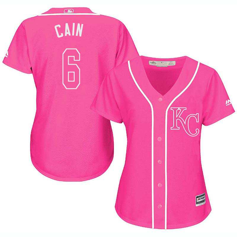 Glued Women's Kansas City Royals #6 Lorenzo Cain Pink New Cool Base Jersey WEM,We sell and wholesale Glued Women's Kansas City Royals #6 Lorenzo Cain Pink New Cool Base Jersey WEM on line form chian!