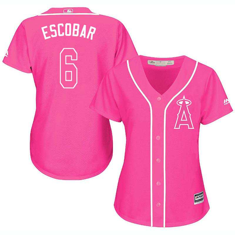 Glued Women's Los Angeles Angels of Anaheim #6 Yunel Escobar Pink New Cool Base Jersey WEM,We sell and wholesale Glued Women's Los Angeles Angels of Anaheim #6 Yunel Escobar Pink New Cool Base Jersey WEM on line form chian!