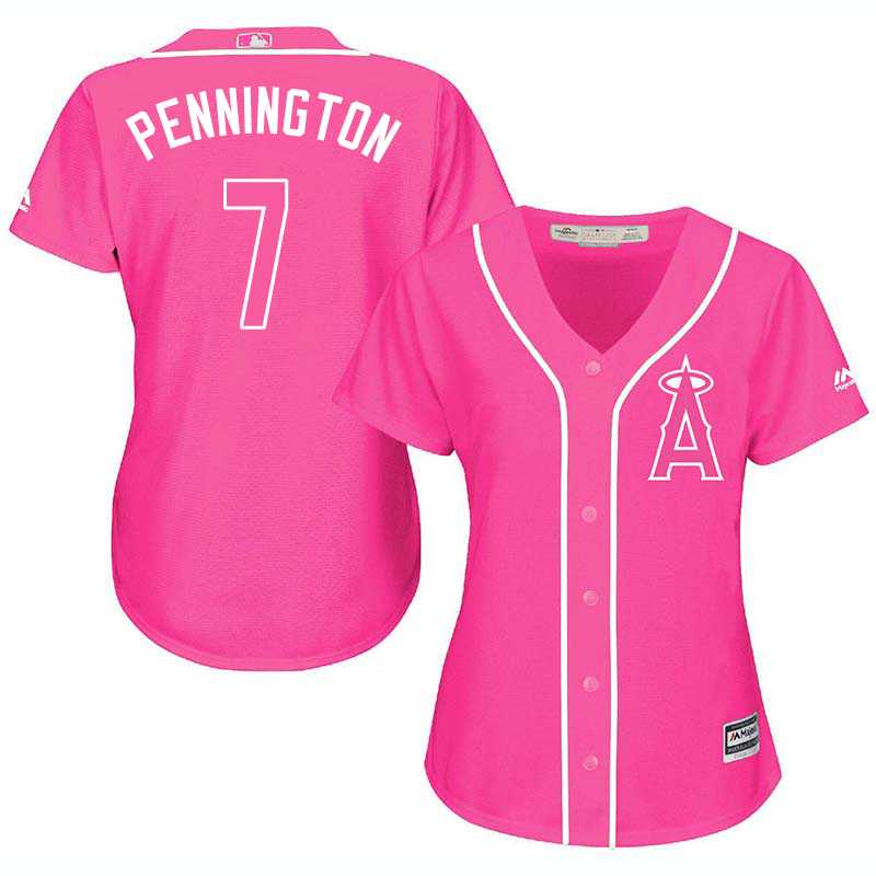 Glued Women's Los Angeles Angels of Anaheim #7 Cliff Pennington Pink New Cool Base Jersey WEM,We sell and wholesale Glued Women's Los Angeles Angels of Anaheim #7 Cliff Pennington Pink New Cool Base Jersey WEM on line form chian!
