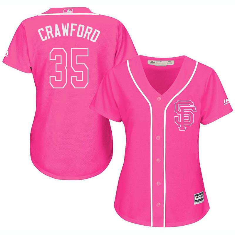 Glued Women's San Francisco Giants #35 Brandon Crawford Pink New Cool Base Jersey WEM,We sell and wholesale Glued Women's San Francisco Giants #35 Brandon Crawford Pink New Cool Base Jersey WEM on line form chian!